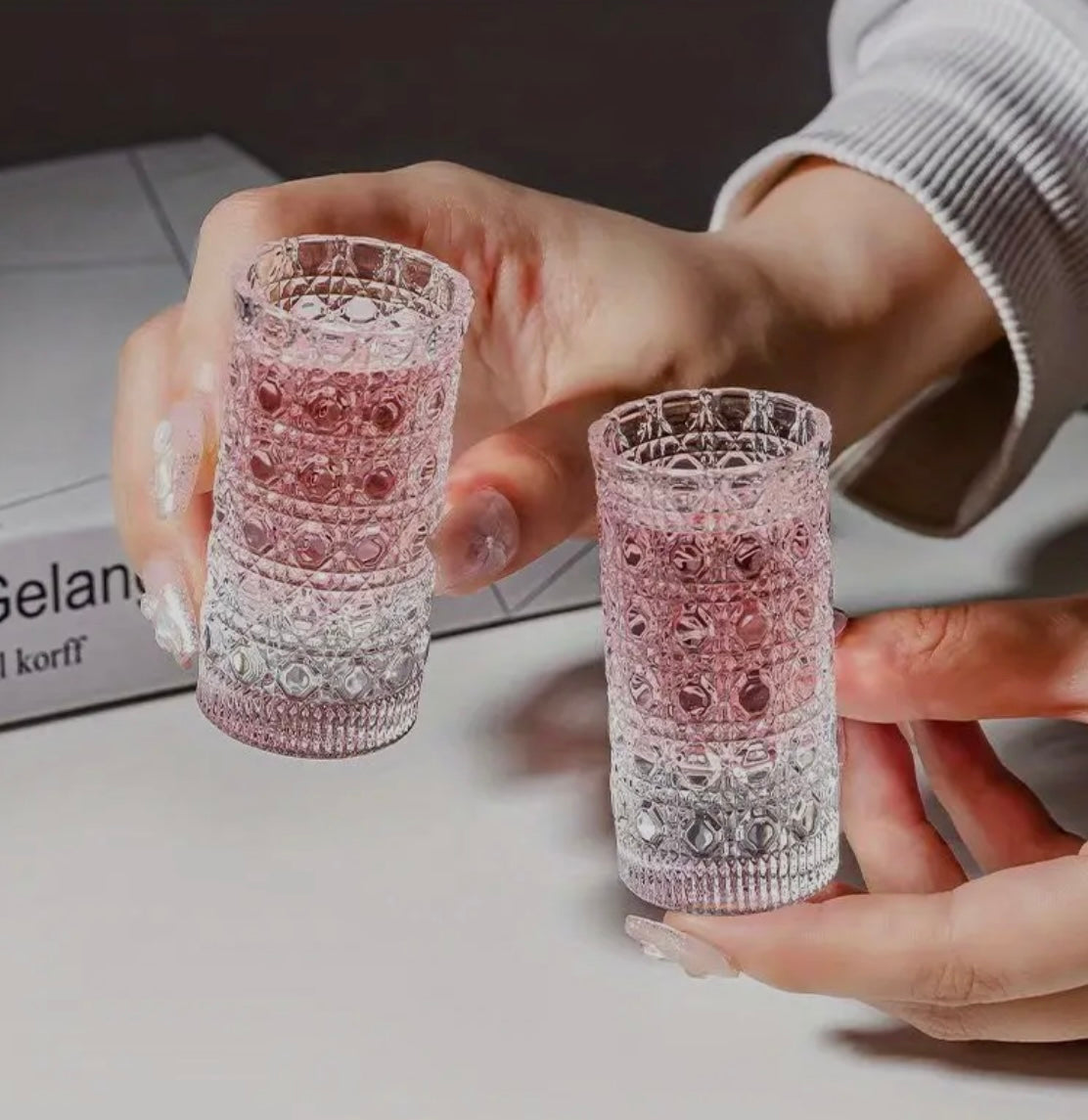 Gem Cut Shot Glasses - Set of 6