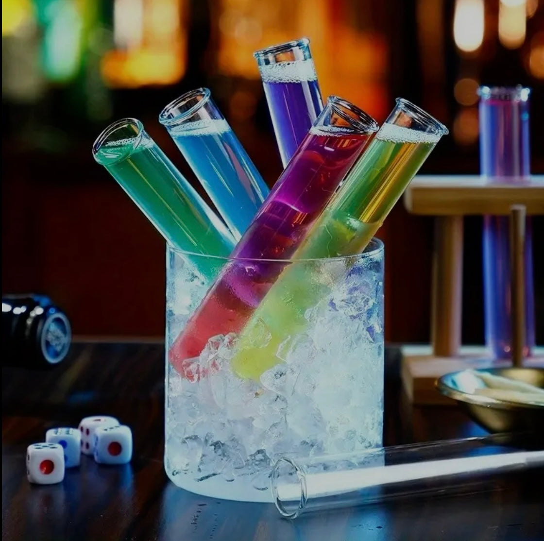 Party Tube Shot Glasses - Set of 6