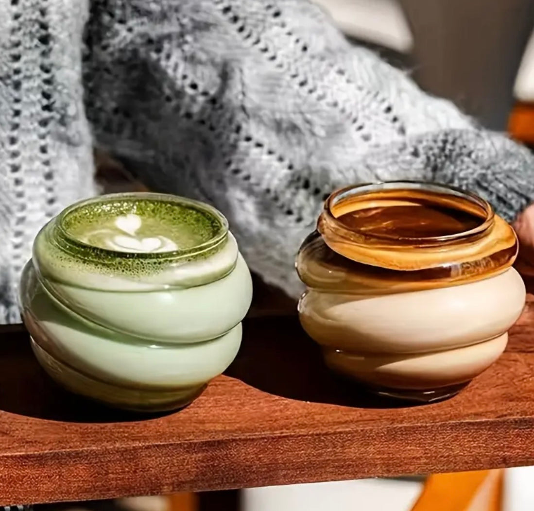 Spiral Coffee Glass Duo