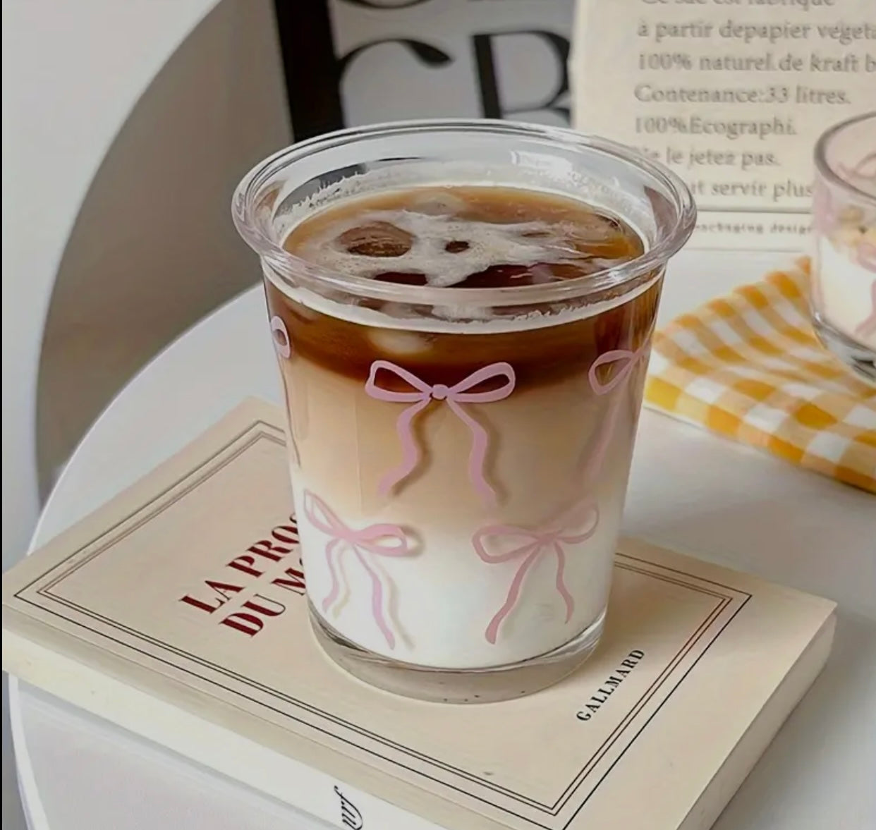 Pink Bow Glass Duo