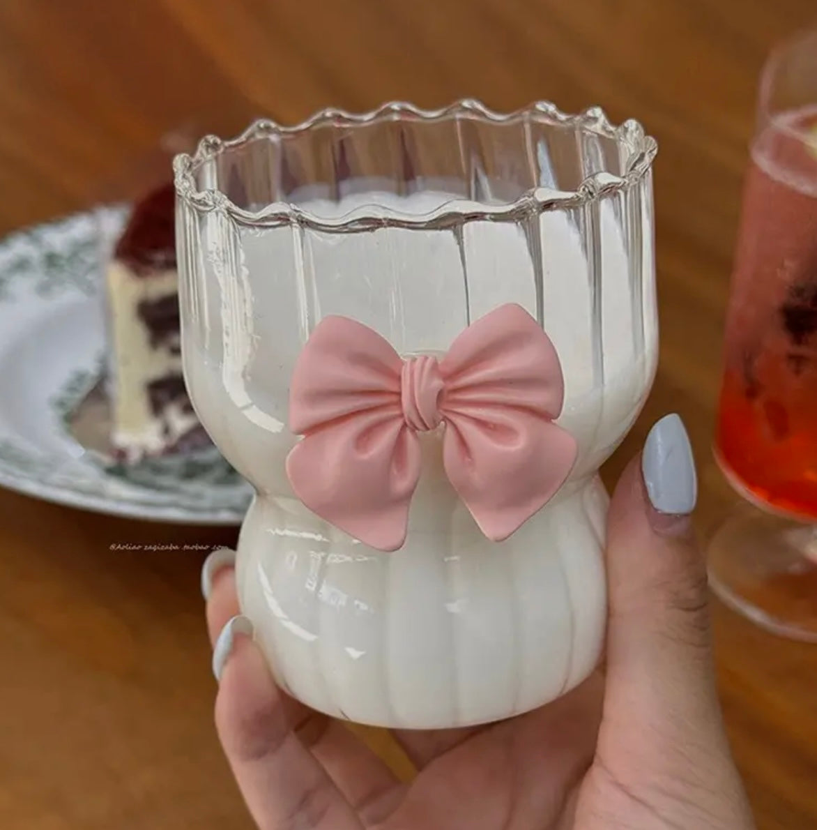 Rosie Bow Wave Glass Duo
