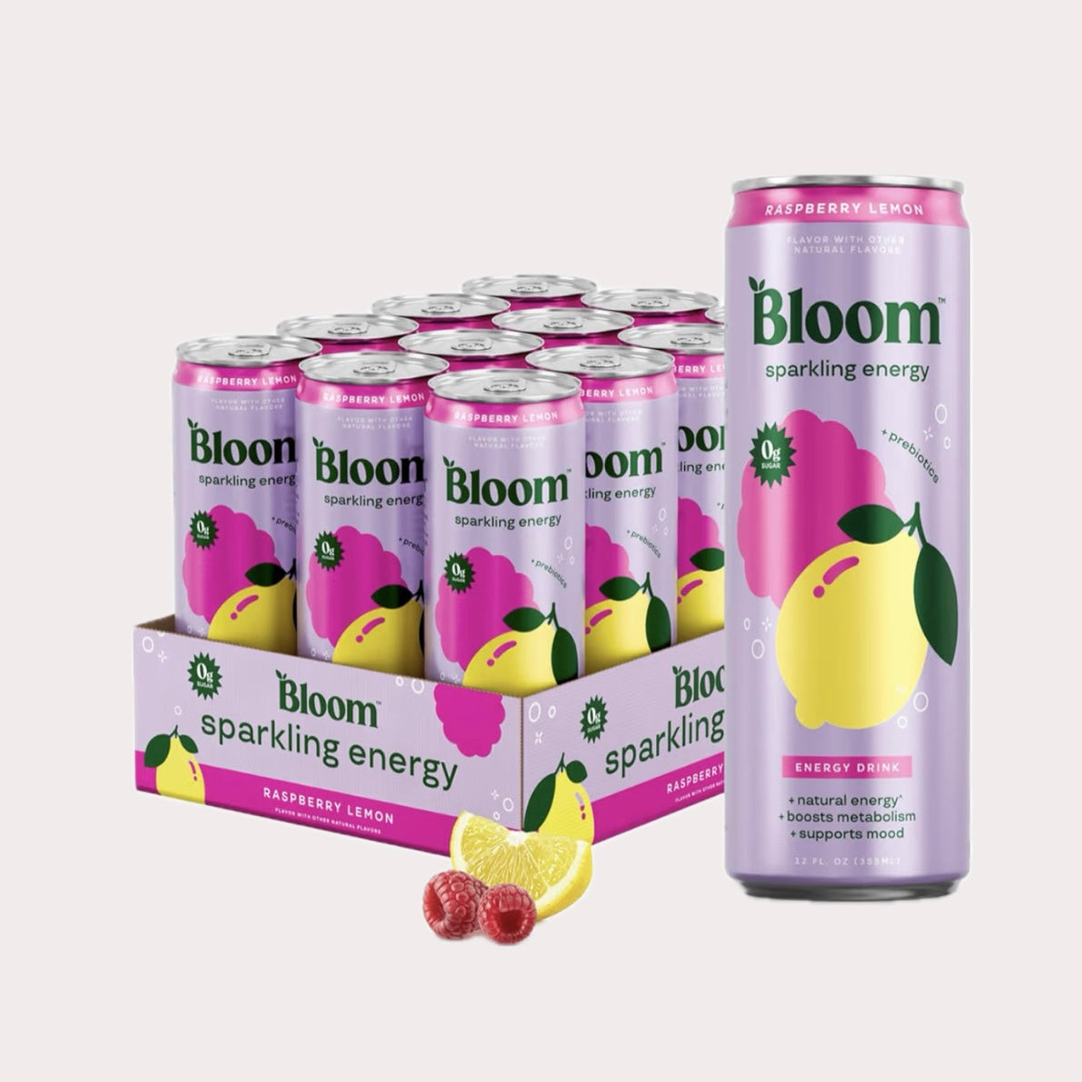 Nutrition sparkling energy drink - Raspberry lemon