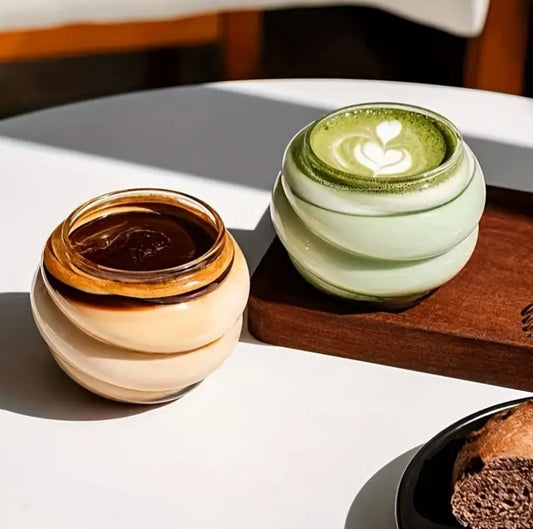 Spiral Coffee Glass Duo