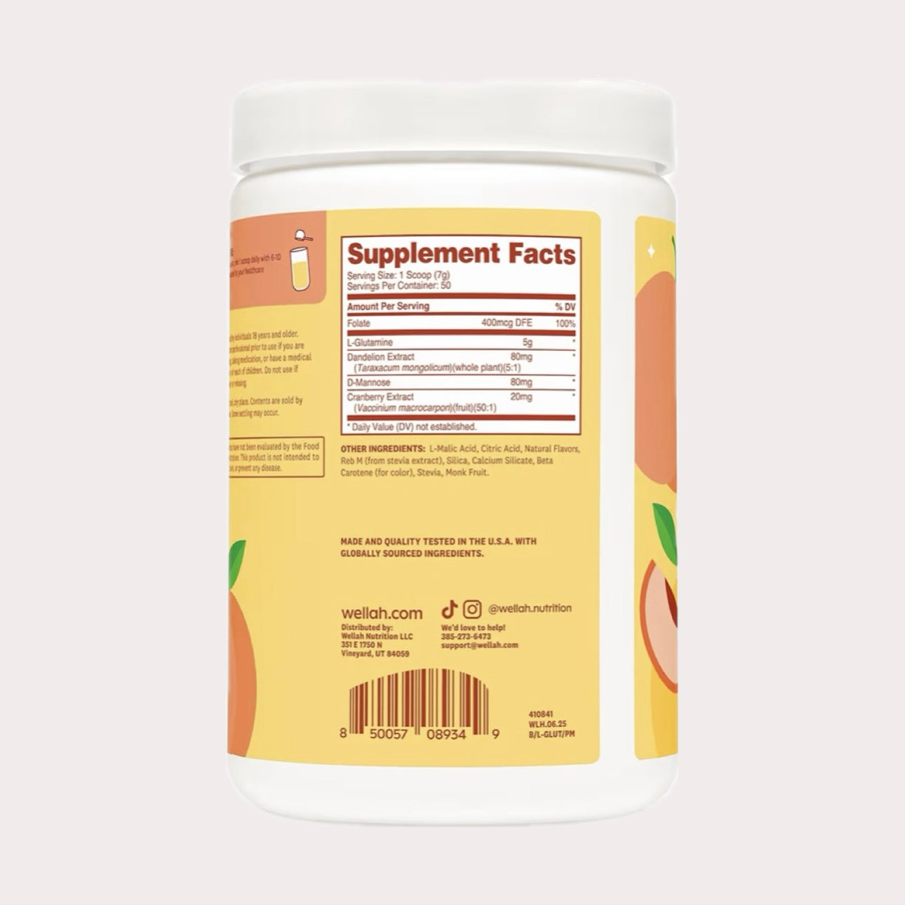 L-glutamine - Peach mango