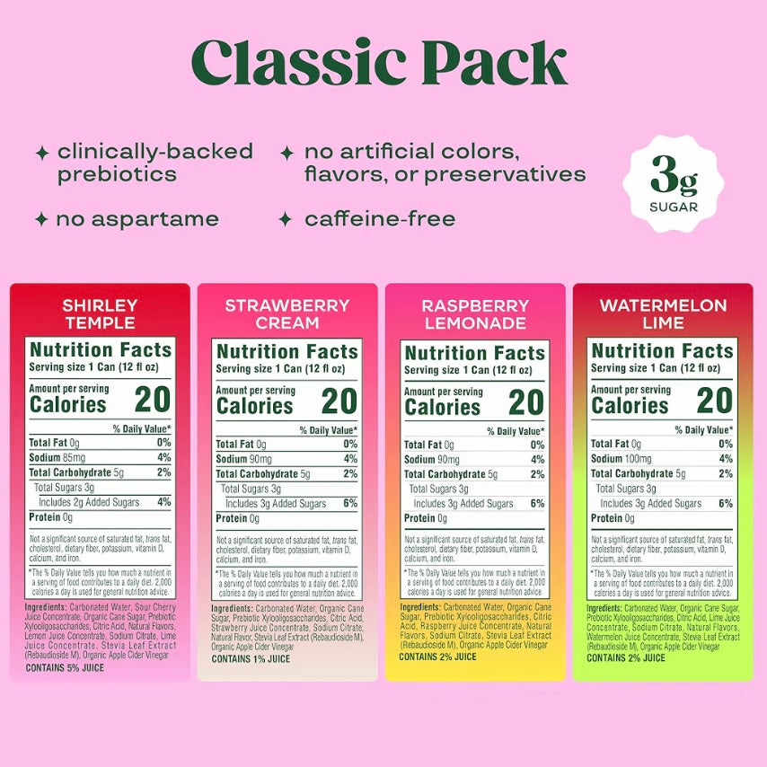 Prebiotic soda - variety pack