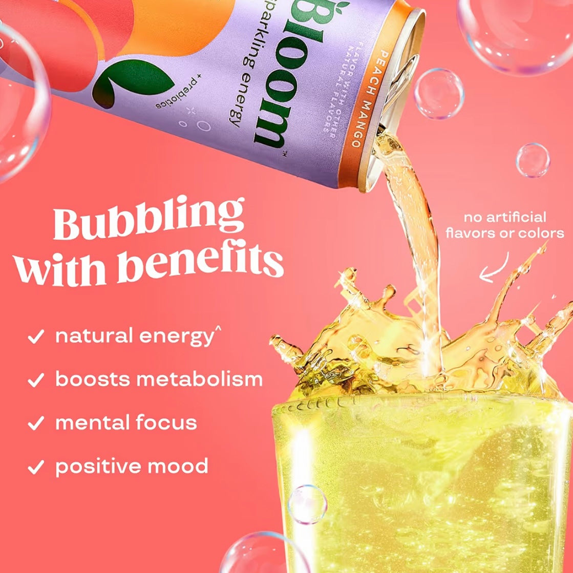 Nutrition sparkling energy drink - Peach mango