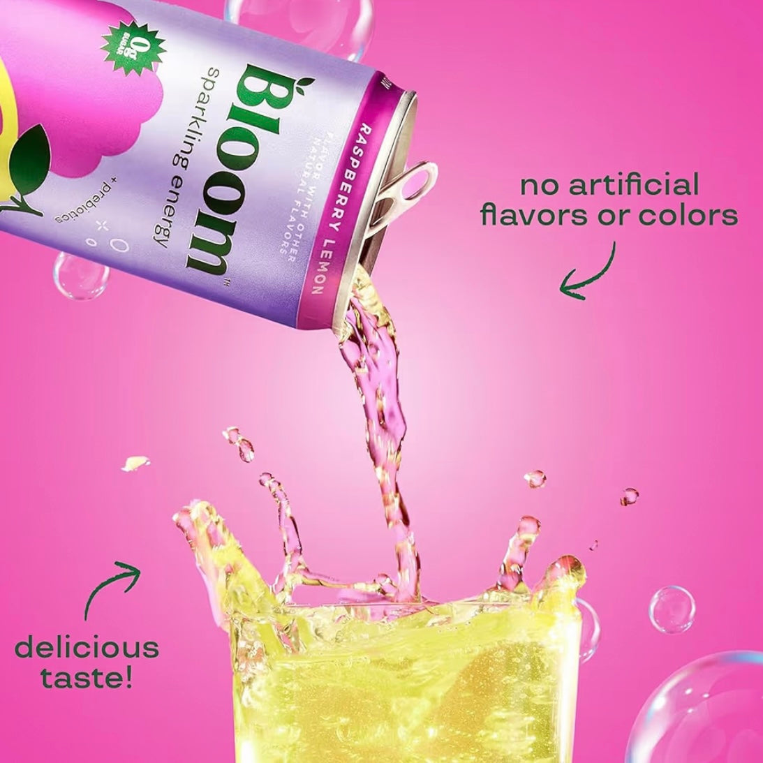 Nutrition sparkling energy drink - Raspberry lemon