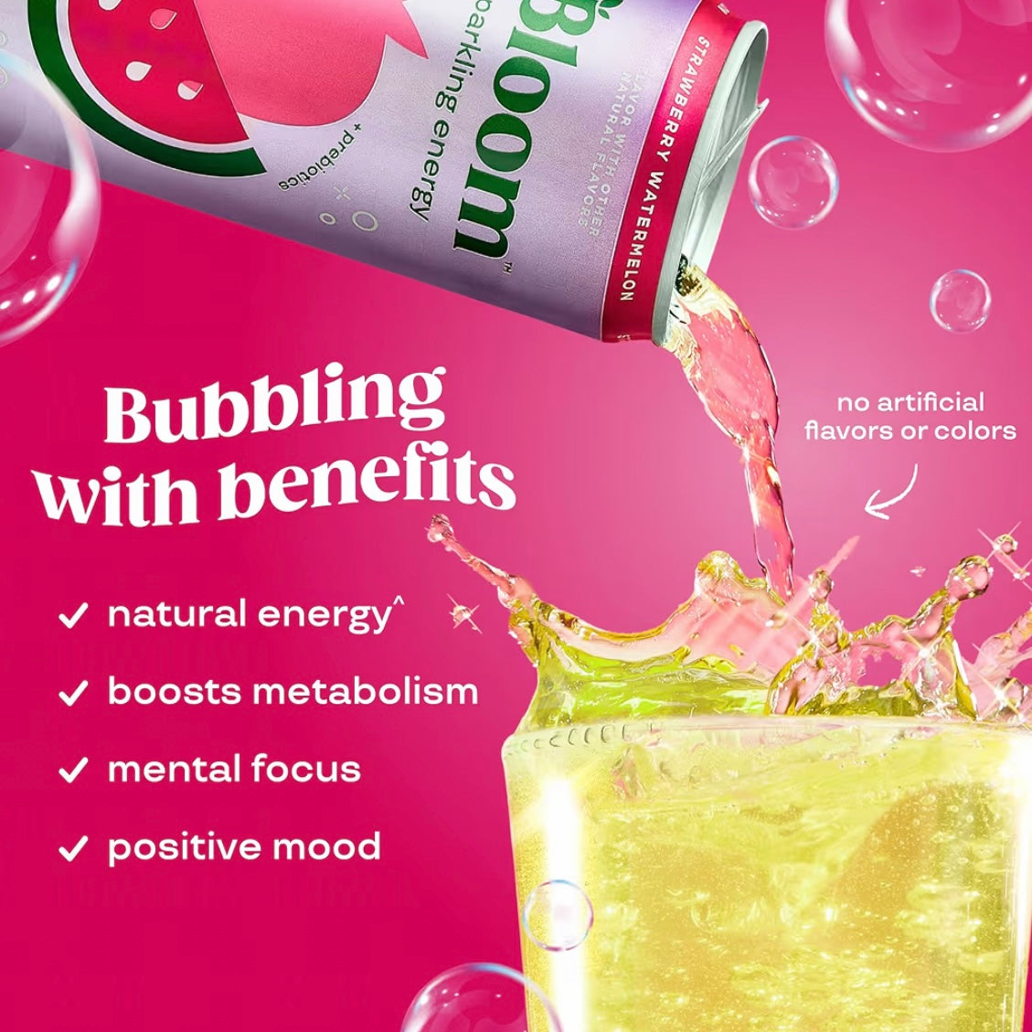 Nutrition sparkling energy drink - Strawberry watermelon