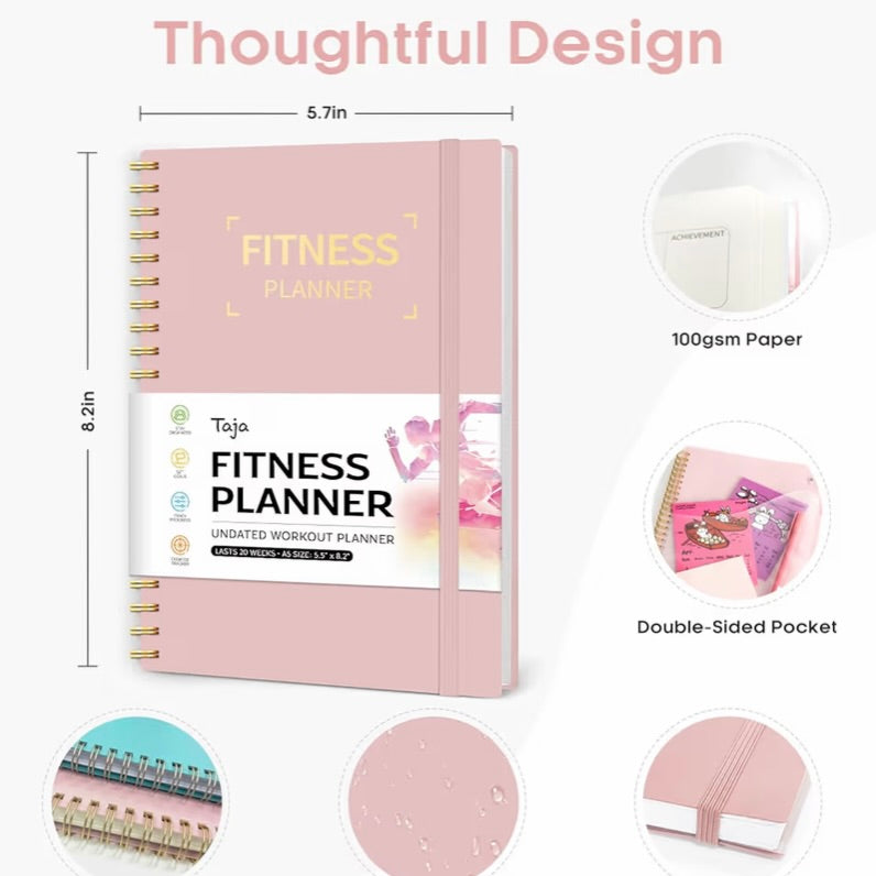 Workout journal - many colors available