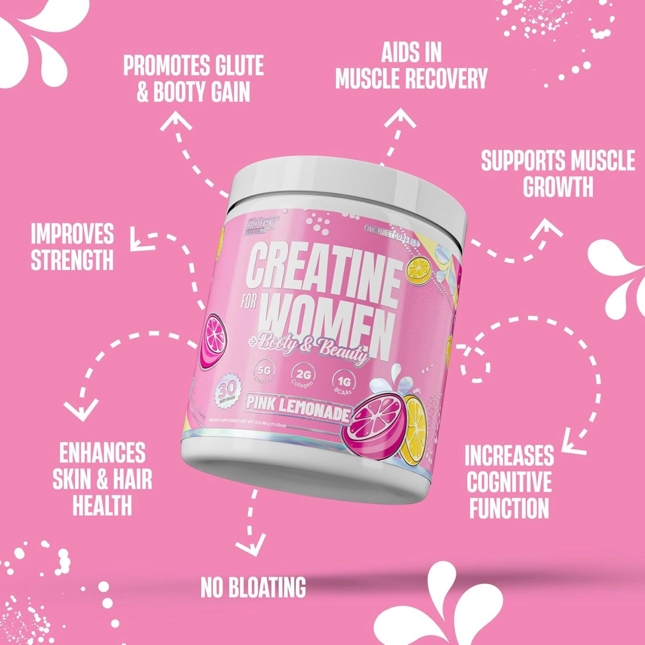 Creatine powder - Pink lemonade