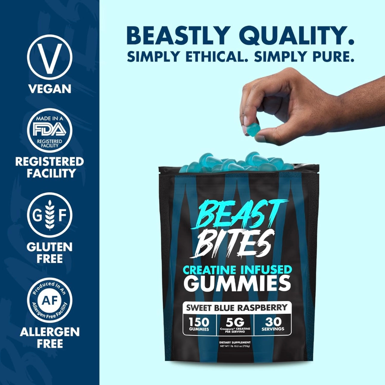Beast creatine gummies - Blue raspberry
