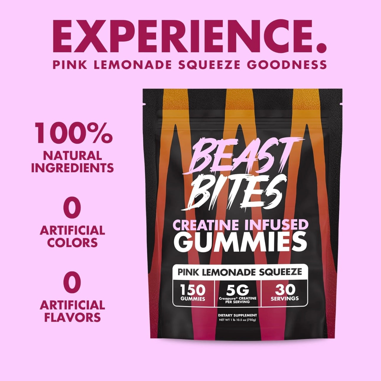 Beast creatine gummies - Pink lemonade