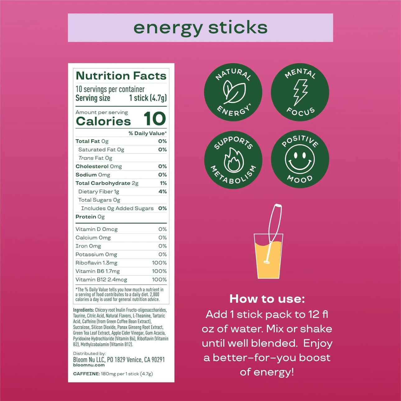 Energy stick - Strawberry watermelon