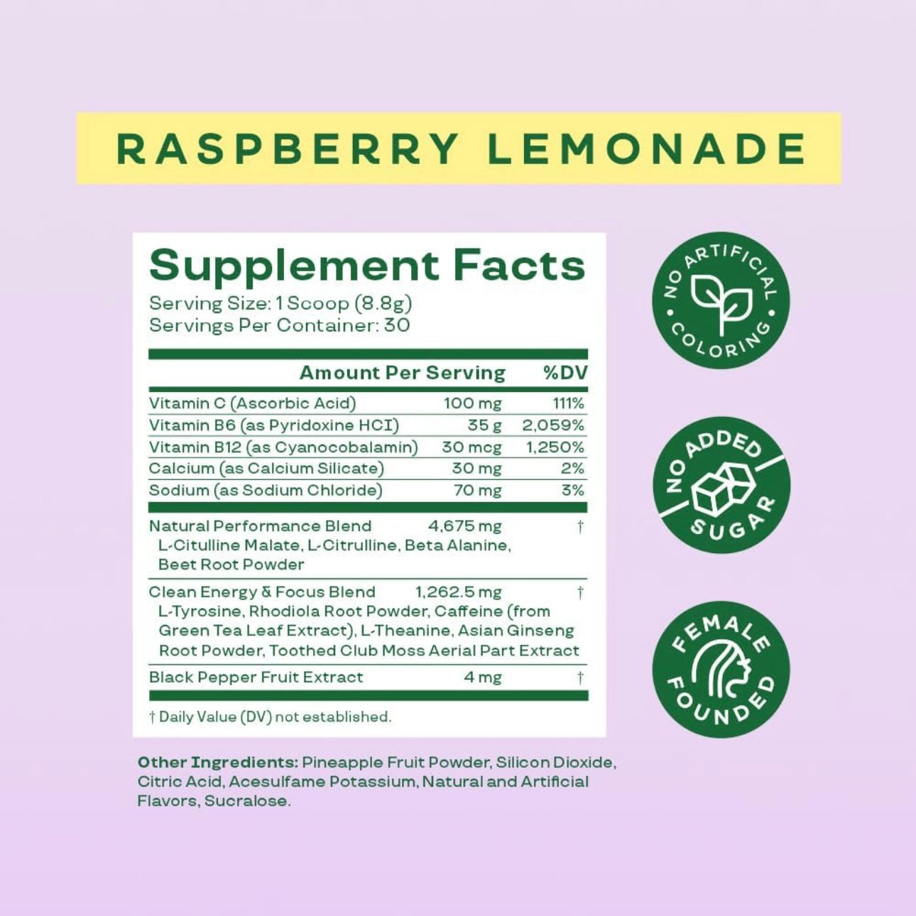 High energy pre-workout - Raspberry lemonade