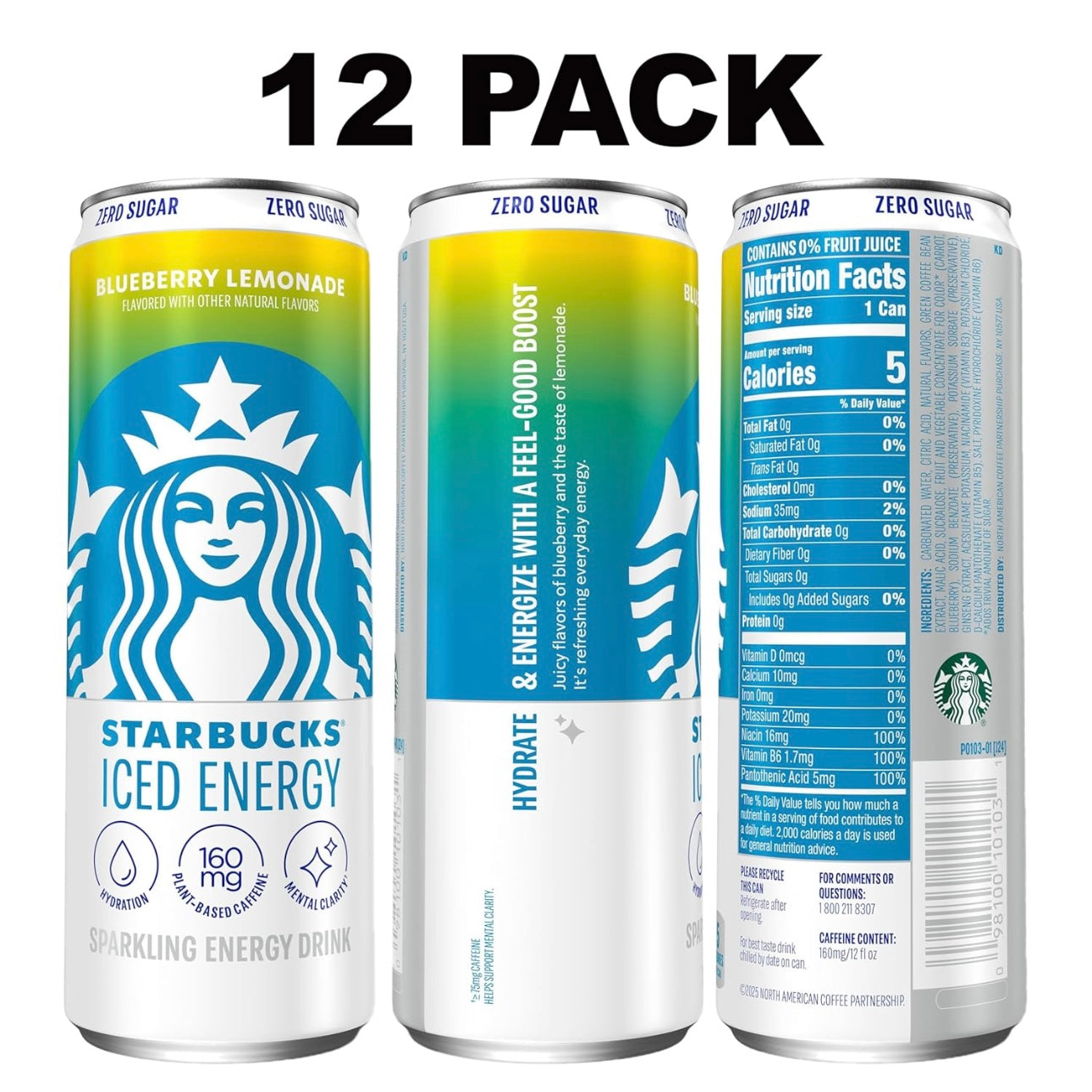 Starbucks Iced Energy Drinks - Blueberry Lemonade Zero