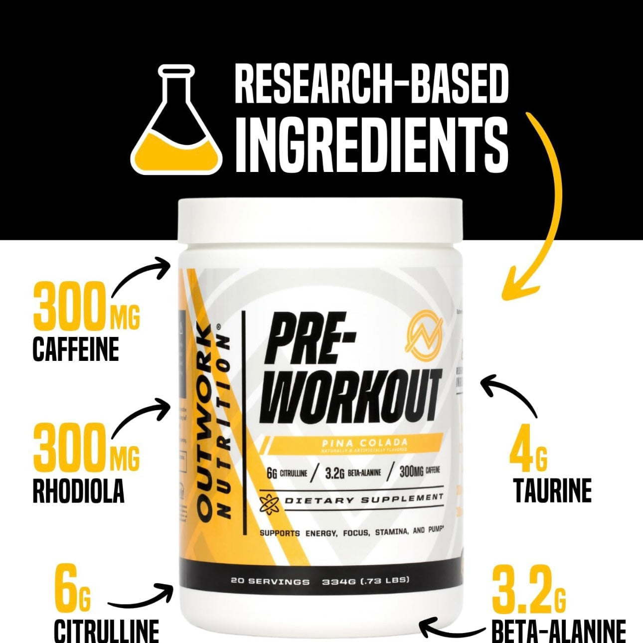 Pre-Workout caffeine-free - Pina Colada