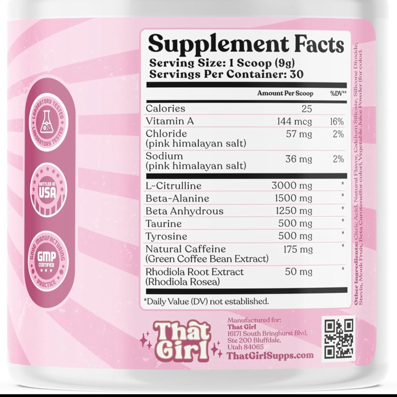 That Girl Pre-Workout - Peach